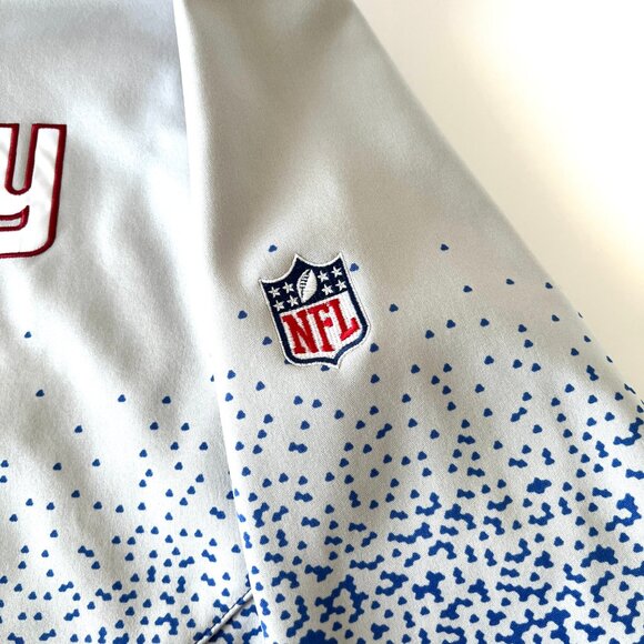 Reebox NY Giants On Field Full Zip Jacket with Hood, NFC East, Gray and Blue, XL - Picture 7 of 14